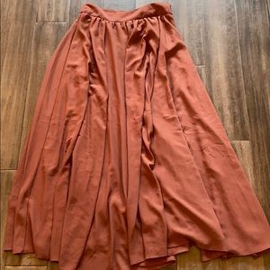 Rust Brown Maxi Skirt